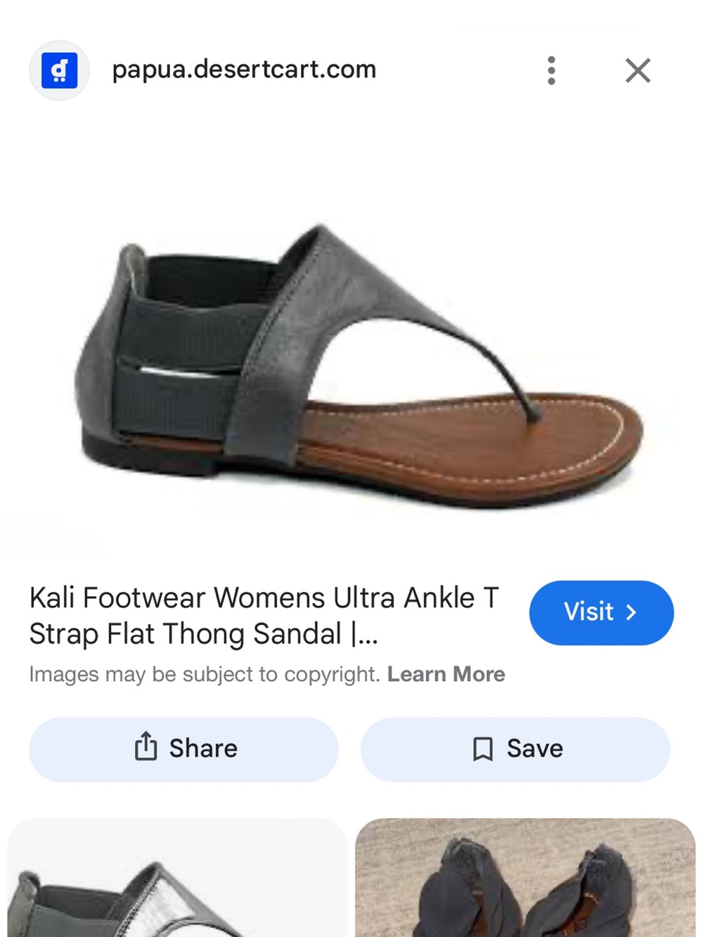 Kali Women’s Black T-Strap Flat Thong Sandals 11